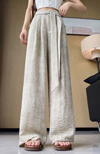 Laden Sie das Bild in den Galerie-Viewer, Ice Silk Tie-dyed Linen High-waisted Wide-leg Pants