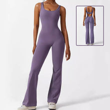 Load image into Gallery viewer, Women Sleeveless Flare Jumpsuits Fitness Yoga Long Pants