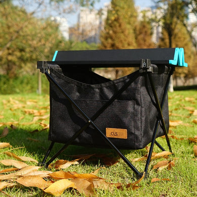 Outdoor Folding Table Storage Basket Round Picnic Table Hanging Bag Portable Invisible Pocket Waterproof Storage