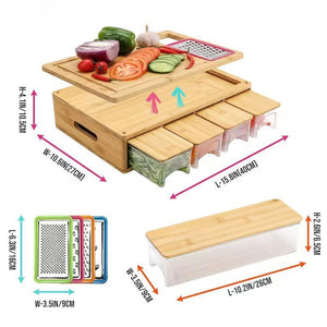 Bamboo Multi-functional Vegetable Cutting Board Cutting Board With Storage Box