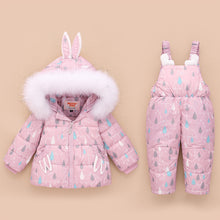 Cargar imagen en el visor de la galería, Children&#39;s down jacket suit 1-3 year old baby coat