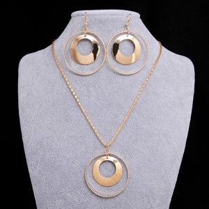 Creative round earring necklace set for occasions