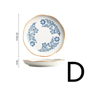 Ceramic Tableware Lace Bowl And Plate Combination