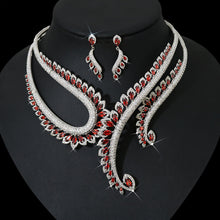 Charger l&#39;image dans la galerie, INS Wind Zircon Necklace Earring Set for Occasions