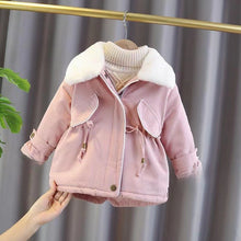 Cargar imagen en el visor de la galería, Baby Girl Winter Clothes Cotton-padded Coat Jacket