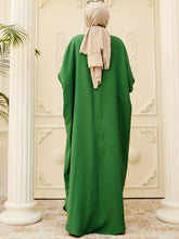 Charger l&#39;image dans la galerie, Solid Bat wing Sleeve Abbaya, Elegant Loose Maxi Kaftan