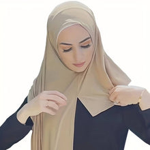 Cargar imagen en el visor de la galería, Solid Color Hijab Casual Long Scarf Windproof