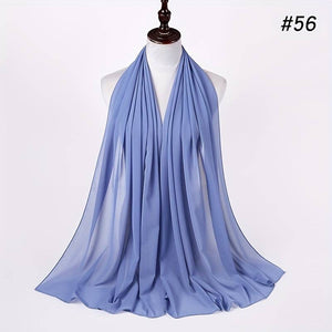 Solid Color Veil Chiffon Hijab