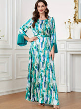 Charger l&#39;image dans la galerie, Abbaya Print Tassel with Tie Waist Long Sleeve for Spring &amp; Fall