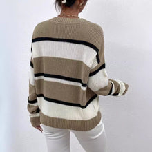 Load image into Gallery viewer, Pullover Color Contrast Patchwork Loose Sweater
