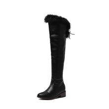 Cargar imagen en el visor de la galería, Women&#39;s High Thick Leather Over Knee Boots