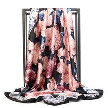 Charger l&#39;image dans la galerie, Large Square Scarf Simulation Silk Scarf Shawl All-match Scarf Scarf