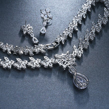 Charger l&#39;image dans la galerie, Exquisite Zircon Necklace Earring Set for Occasions