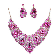 Charger l&#39;image dans la galerie, Colorful Bridal Necklace And Earring Set for occasions