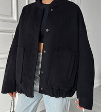Charger l'image dans la galerie, Loose Casual European And American Style Stand Collar Large Pocket Solid Color Women's Coat