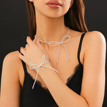 Cargar imagen en el visor de la galería, Niche Beaded Knotted Bow Earring Bracelet Necklace