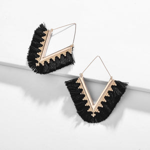 Earring alloy geometric V color