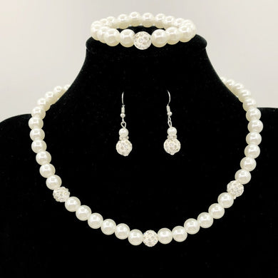 Necklace, bracelet, earring set