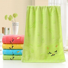 Cargar imagen en el visor de la galería, Bamboo Fiber Children&#39;s Jacquard Embroidery Notes Small Towel