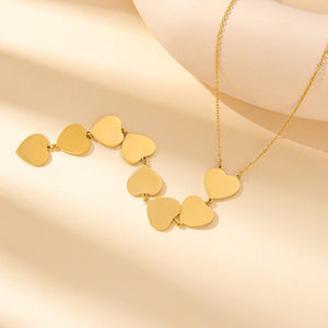 Fashion Color Candy Love Heart Color Gem Necklace Accessories