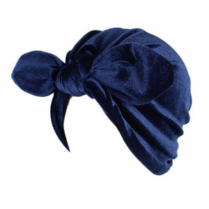 New rabbit ears velvet turban hat