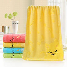 Cargar imagen en el visor de la galería, Bamboo Fiber Children&#39;s Jacquard Embroidery Notes Small Towel