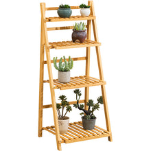 Charger l&#39;image dans la galerie, Balcony Flower Stand Solid Wood Multi-layer Indoor Floor Jardiniere