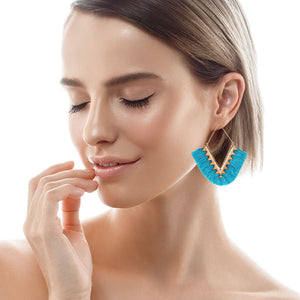 Earring alloy geometric V color