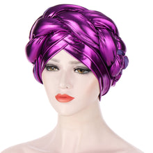 Charger l&#39;image dans la galerie, Bright Silk Coarse Twist Turban Hat