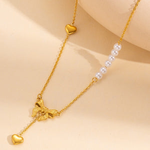 Fashion Color Candy Love Heart Color Gem Necklace Accessories