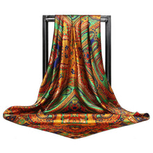 Charger l&#39;image dans la galerie, Large Square Scarf Simulation Silk Scarf Shawl All-match Scarf Scarf