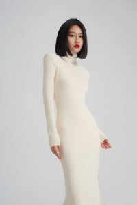 Autumn And Winter Fishtail Skirt Wool Knitted Slim Fit Slimming Waist Sheath  Party dress