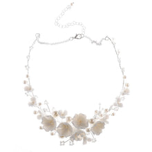 Cargar imagen en el visor de la galería, Bride Pearl Hair Comb Necklace Earring Set for Occasions