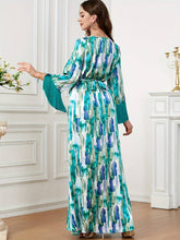 Charger l&#39;image dans la galerie, Abbaya Print Tassel with Tie Waist Long Sleeve for Spring &amp; Fall