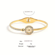 Charger l&#39;image dans la galerie, Exquisite Sunflower Stainless Steel Rhinestone Bracelet