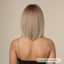 Cargar imagen en el visor de la galería, Long Straight Blonde Wigs Synthetic Wigs With Bangs Women&#39;s Wigs