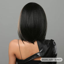 Charger l&#39;image dans la galerie, Red Ombre Wigs Short Bob Straight Wigs Middle Part For Women