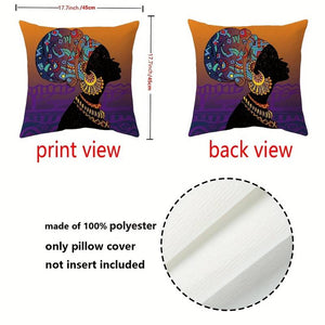 African American Girls Pillow Cover For Girls