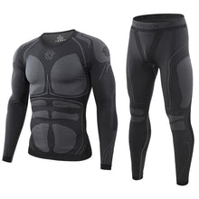 Cargar imagen en el visor de la galería, Outdoor Sports Thermal Underwear Cycling Clothes Breathable Wicking Suit Men