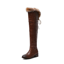 Cargar imagen en el visor de la galería, Women&#39;s High Thick Leather Over Knee Boots