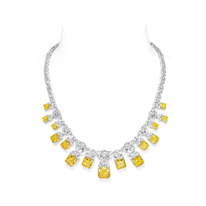 Luxury Diamond Evening Necklace Fine Jewelry Designer Model