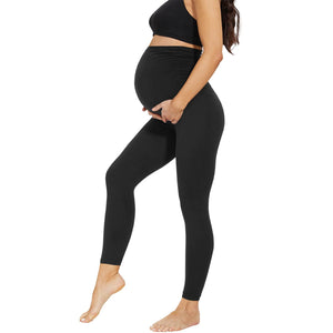 Pregnant Women's Cropped High Waist Fashion Casual Leggings