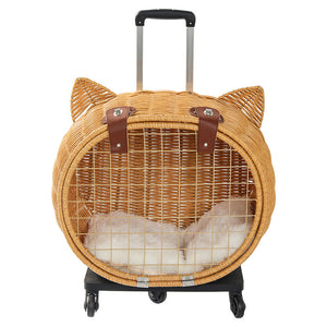 Portable PET Trolley Woven Luggage cat supplies