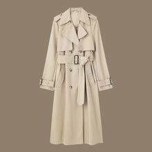 Charger l&#39;image dans la galerie, European, American And French Style Double Row Ornament Belt Trench Coat