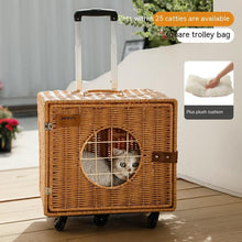 Charger l&#39;image dans la galerie, Portable PET Trolley Woven Luggage cat supplies