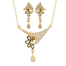 Cargar imagen en el visor de la galería, Petal Diamond Pendant Earring Necklace Set