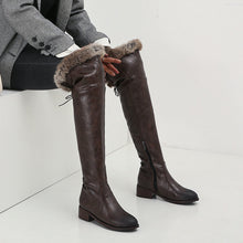 Cargar imagen en el visor de la galería, Women&#39;s High Thick Leather Over Knee Boots