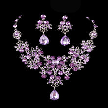 Charger l&#39;image dans la galerie, Butterfly Big Water Drop Necklace Earring Set for Occasions