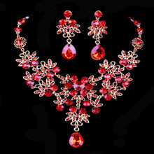 Charger l&#39;image dans la galerie, Butterfly Big Water Drop Necklace Earring Set for Occasions