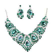 Charger l&#39;image dans la galerie, Colorful Bridal Necklace And Earring Set for occasions